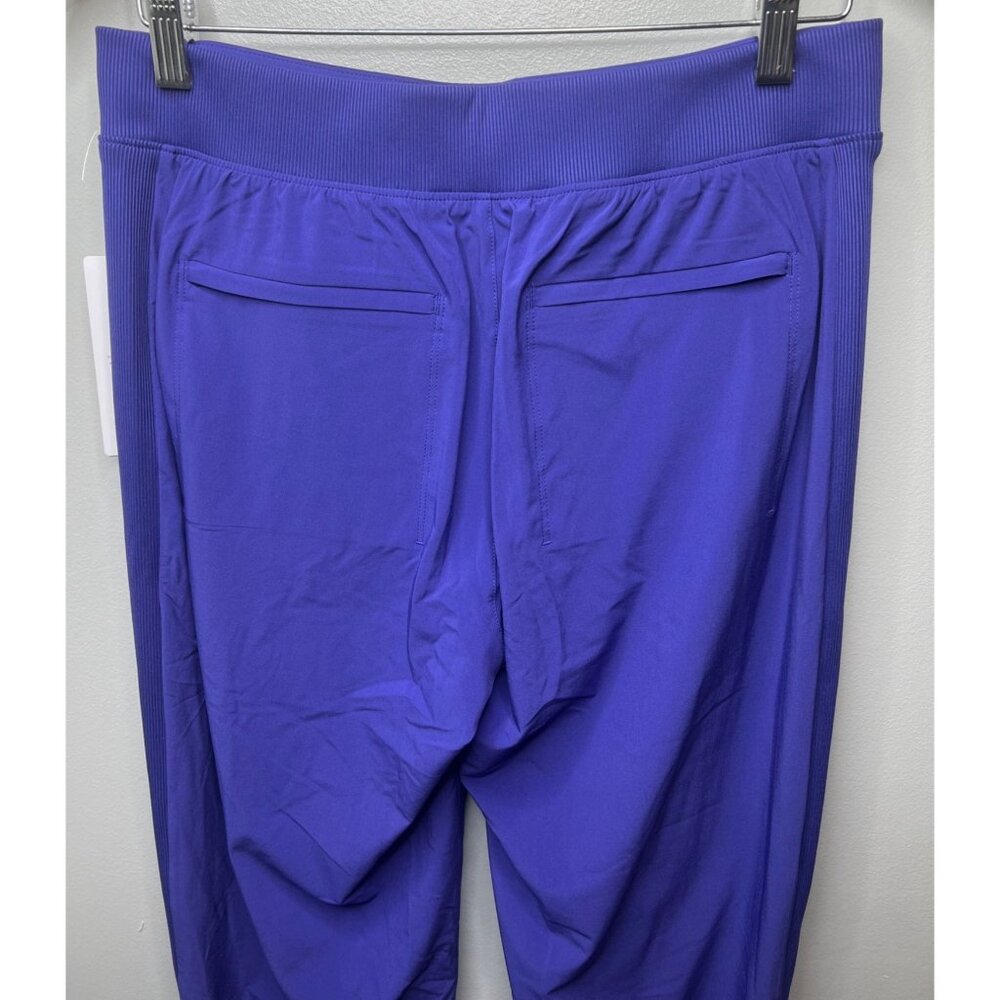 Athleta Womens Brooklyn Lined Pants Purple Ribbed Waist Size 6/T - Picture 7 of 16